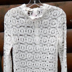 Indie Xo White Sheer Lace Top